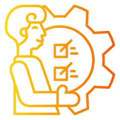 Career advancement style yellow line gradation