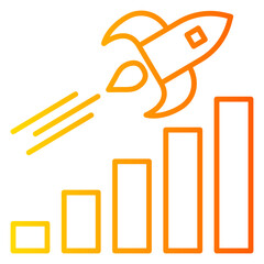 Career advancement style yellow line gradation