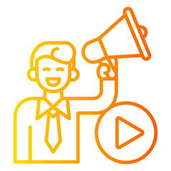 Career advancement style yellow line gradation