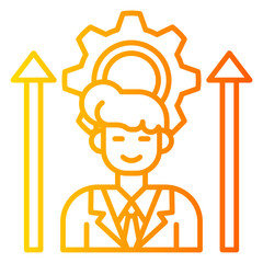 Career advancement style yellow line gradation