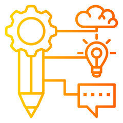 Career advancement style yellow line gradation