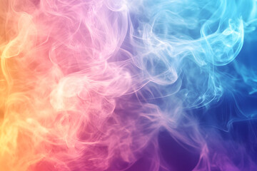 Obraz premium Vibrant Abstract Colorful Smoke Swirls Creating a Mesmerizing Dream-Like Atmospheric Effect : Generative AI