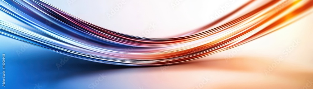 Aufkleber dynamic flowing waves abstract art digital creation vibrant colors modern design conceptual view