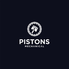 Piston technology logo, piston technology logo symbol, piston engine maintenance, piston spare parts