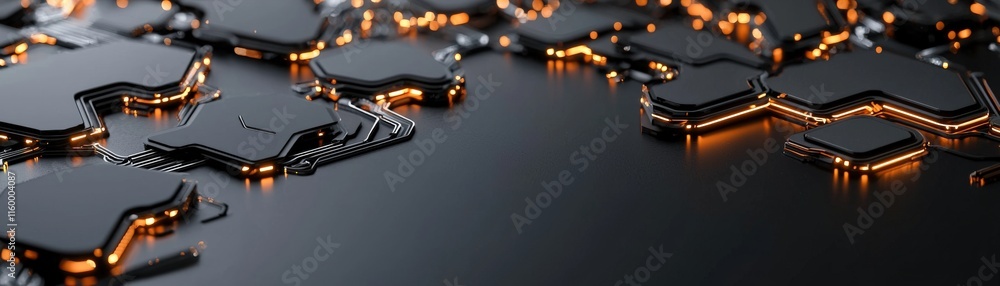 Poster innovative technology action digital workspace abstract image modern environment close-up view futur