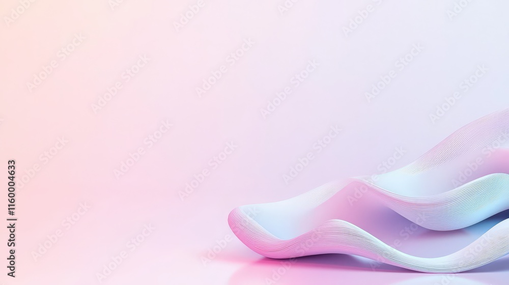 Poster fluid motion abstract design digital art studio minimalistic soft colors concept