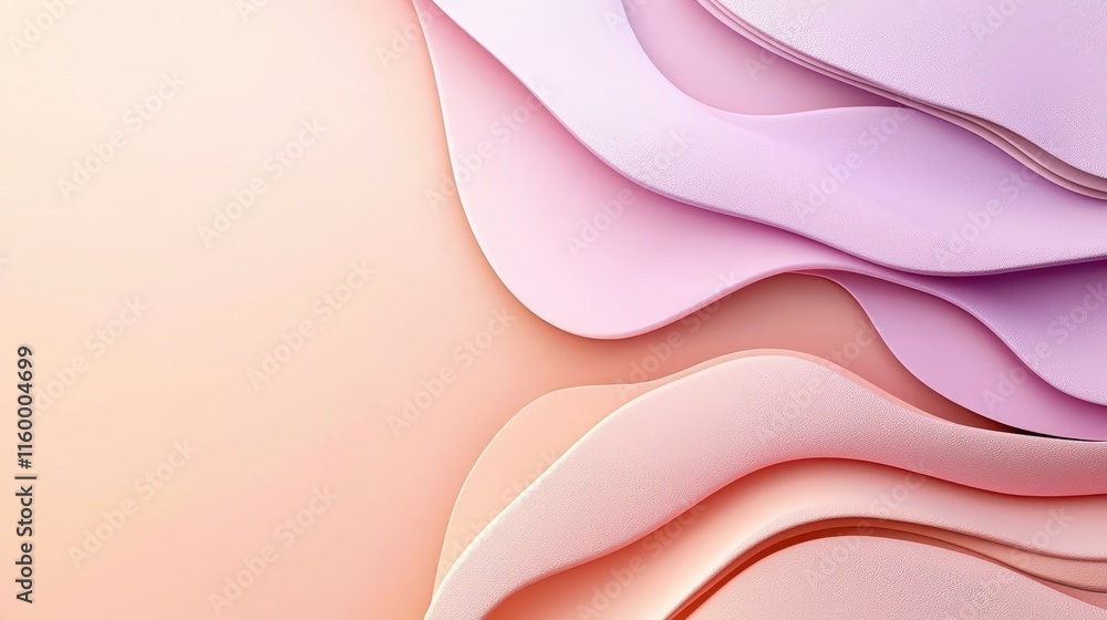 Aufkleber fluid shapes abstract art digital design soft color palette modern aesthetics minimalist view visual
