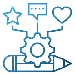 Career advancement style blue line gradation