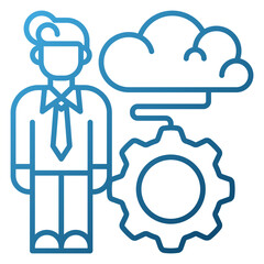 Career advancement style blue line gradation