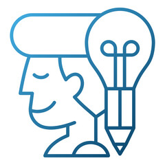 Career advancement style blue line gradation