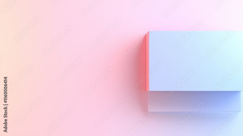 Poster abstract action in minimalist design studio environment digital artwork soft color palette