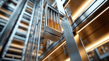 Fototapeta premium Analyzing Liquid Samples Laboratory Scientific Experiment Modern Environment Close-Up View Chemistry Concept