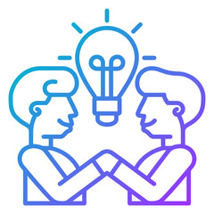 Career advancement style blue and purple line gradation