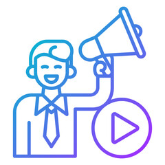 Career advancement style blue and purple line gradation