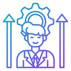 Career advancement style blue and purple line gradation