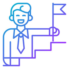 Career advancement style blue and purple line gradation