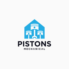 Piston technology logo, piston technology logo symbol, piston engine maintenance, piston spare parts.
