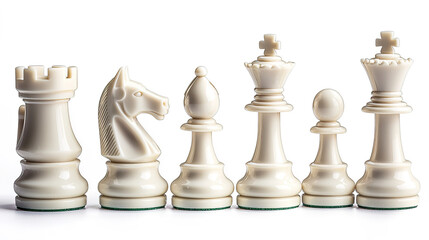 A symbolic representation of teamwork and leadership through a chessboard, highlighting the balance and unity among different roles, with the king at the center symbolizing leadership. The composition