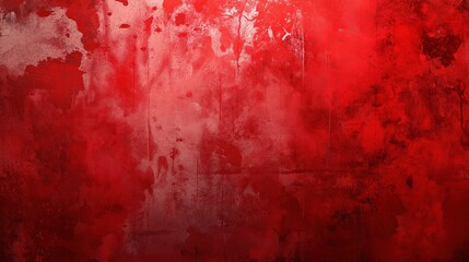 A red wall with splatters of paint