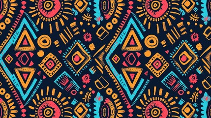 Fototapeta premium Tribal pattern wallpaper