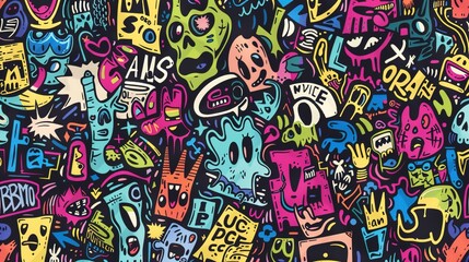 Urban Graffiti pattern wallpaper