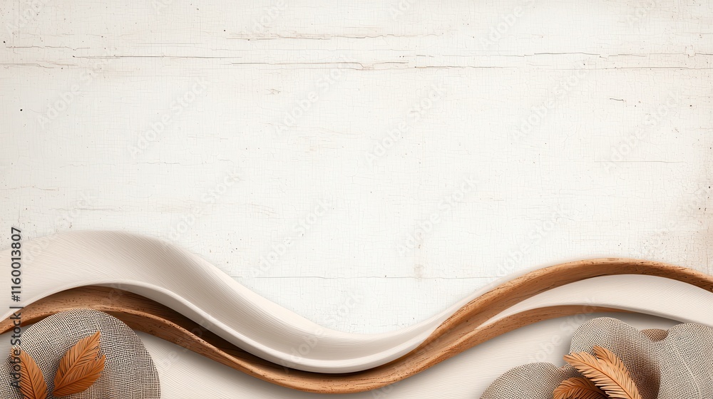 Aufkleber elegant design background with soft curves and natural elements for creative projects and presentati