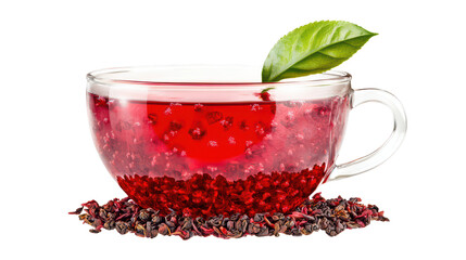 Refreshing Herbal Drink with Hibiscus and Lime