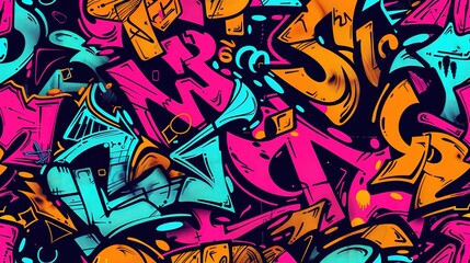 Urban Graffiti pattern wallpaper