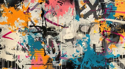 Obraz premium Urban Graffiti pattern wallpaper