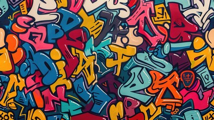 Obraz premium Urban Graffiti pattern wallpaper