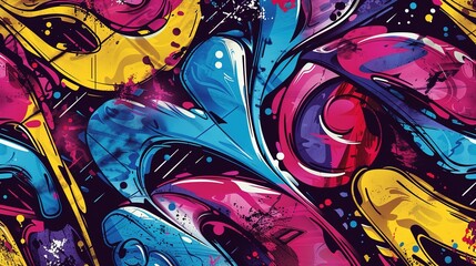 Obraz premium Urban Graffiti pattern wallpaper