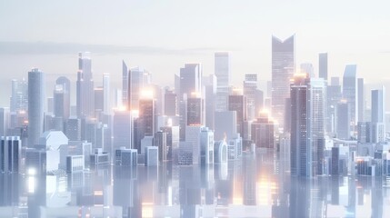 Urban Oasis. Skyscraper and Urban Design Fusion concept