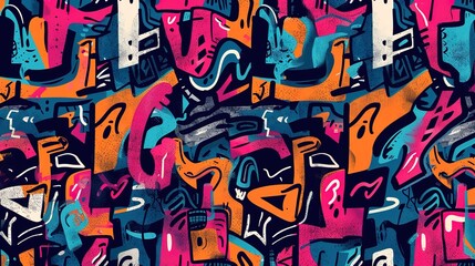 Urban Graffiti pattern wallpaper