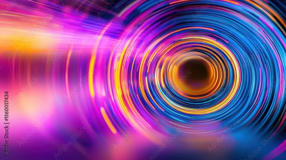 Poster vibrant abstract motion background with swirling colors and light trails for creative design project