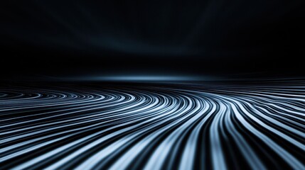 Fluid Motion of Light Waves in a Dark Space Creating a Dynamic and Abstract Background Scene