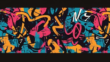 Urban Graffiti pattern wallpaper