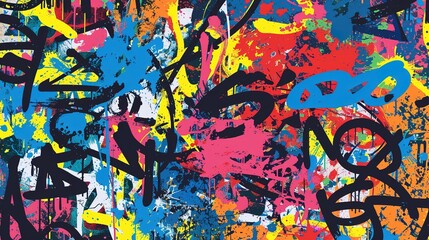 Urban Graffiti pattern wallpaper
