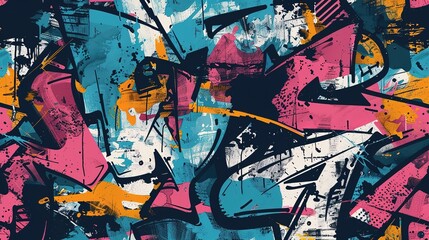 Urban Graffiti pattern wallpaper