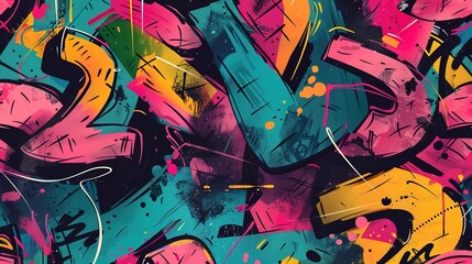 Urban Graffiti pattern wallpaper