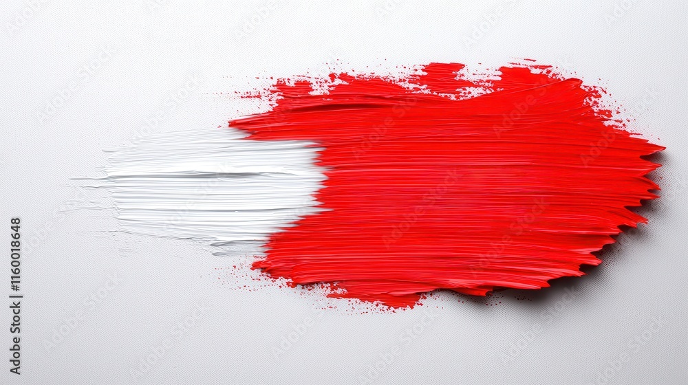 Poster abstract red and white brush stroke texture on light background for creative design projects