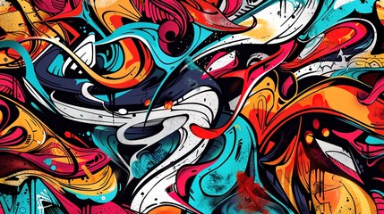 Urban Graffiti pattern wallpaper