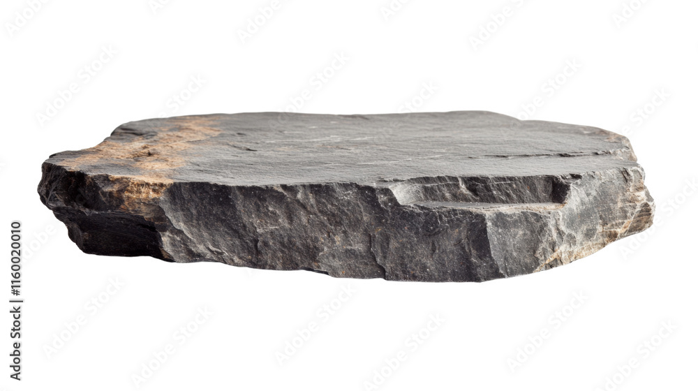 Poster flat rock podium for product display. isolated transparent background