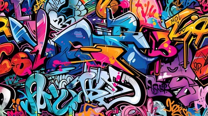 Urban Graffiti pattern wallpaper