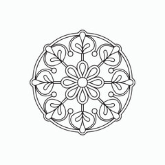 simple mandala art, Design for wallpaper Paint shirt and tile Sticker Design, vector