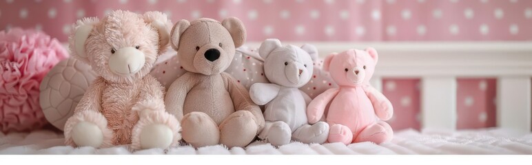 Fluffy Fawn Teddy. Adorable Toy Bear with Font Elements concept