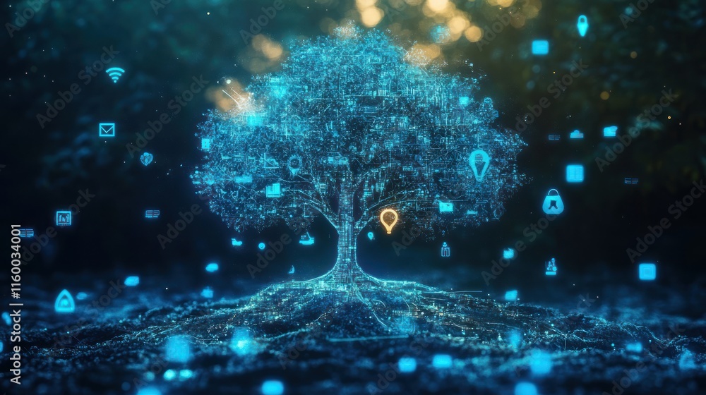 Poster digital tree of knowledge: a networked ecosystem of information and global connectivity