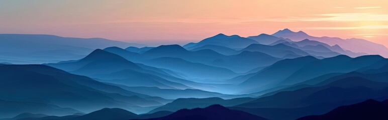 Fototapeta premium Majestic Mountain Reflecting Dusk Sky. Tranquility in Nature concept