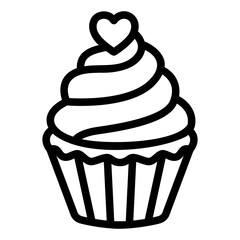 cupcake Line Icon