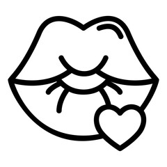 kiss Line Icon