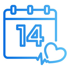 valentines day Gradient icon